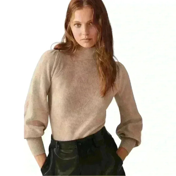 J. Crew Sweaters - J Crew Balloon-sleeve turtleneck sweater Merino Wool